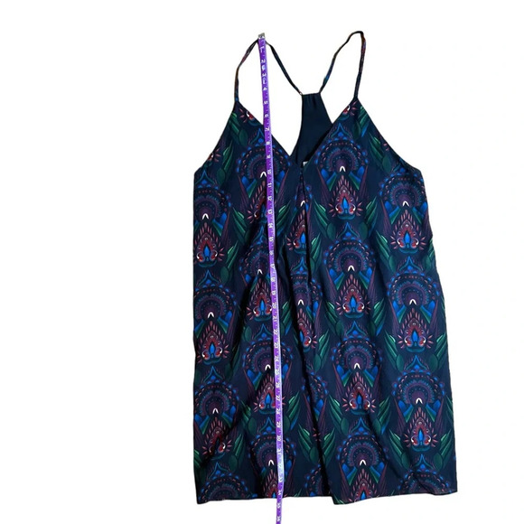 Alice & Olivia Abstract Printed Silk Cami Racerback Dress Black Red Size Medium - Picture 4 of 10